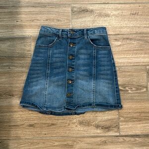 Copper Key Jean Skirt